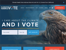 Tablet Screenshot of climatehawksvote.com